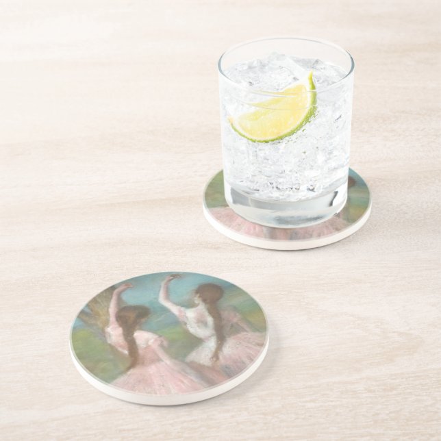 Dessous De Verre En Grès Danseuses en rose Edgar Degas (Côté)