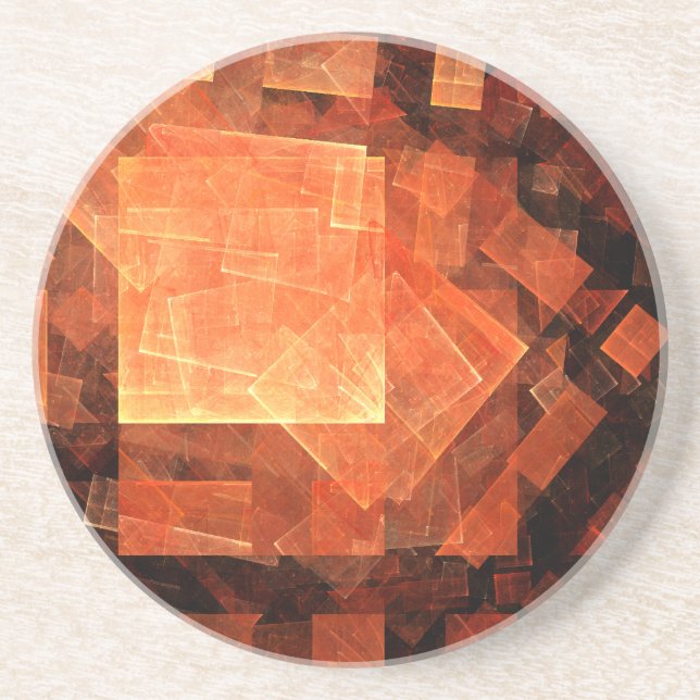 Dessous de verre en grès d'art Abstrait (Devant)