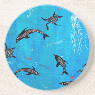Dessous De Verre En Grès Dauphin Dream