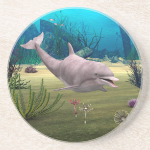 Dessous De Verre En Grès Dauphin souriant