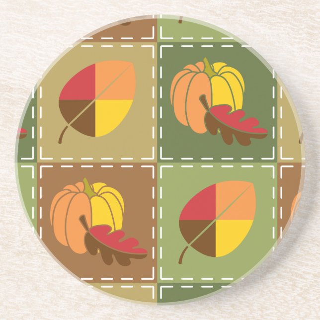 Dessous de verre en grès de grès de la courge d'au (Devant)