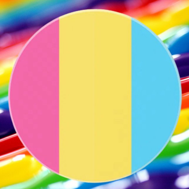 Dessous de verre en grès de la Fierté Pansexual (Créateur téléchargé)