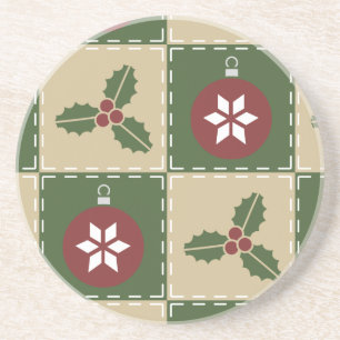 Dessous de verre en grès de la surface de Noël