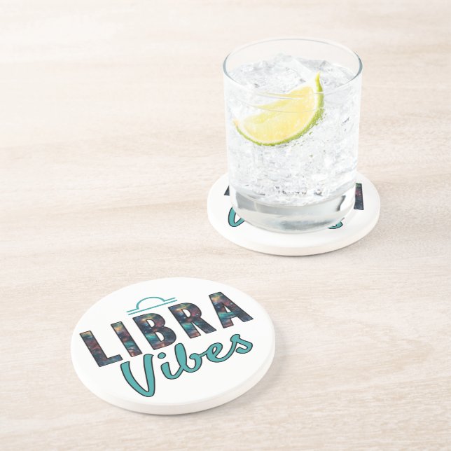 Dessous de verre en grès de Libra Vibes (Côté)