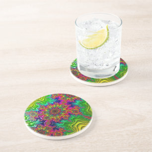 Dessous de verre en grès de Mandelbrot Color Explo