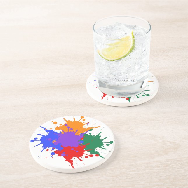 Dessous de verre en grès de peinture (Côté)