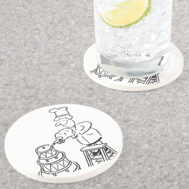 Dessous De Verre En Grès Décorateur de gâteaux décorant un gâteau géant (Créateur téléchargé)