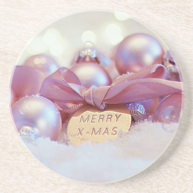 Dessous De Verre En Grès Décoration de l'ornement de Noël (Devant)
