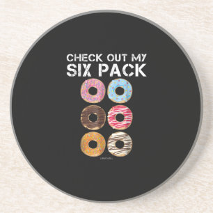 Dessous De Verre En Grès Découvrez Mon Donut Six Pack - Gymnase Drôle