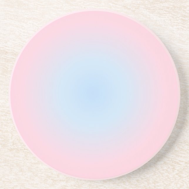 Dessous De Verre En Grès Dégradé de balance Zodiac, Dégradé Aura Bleu Rose (Devant)