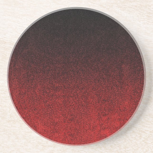 Dessous De Verre En Grès Dégradé de Parties scintillant rouge et noire (Devant)