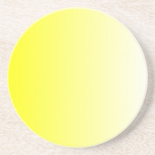 Dessous De Verre En Grès Dégradé jaune à blanc