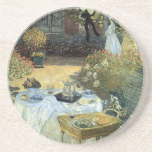 Dessous De Verre En Grès Déjeuner de Claude Monet, impressionnisme Vintage