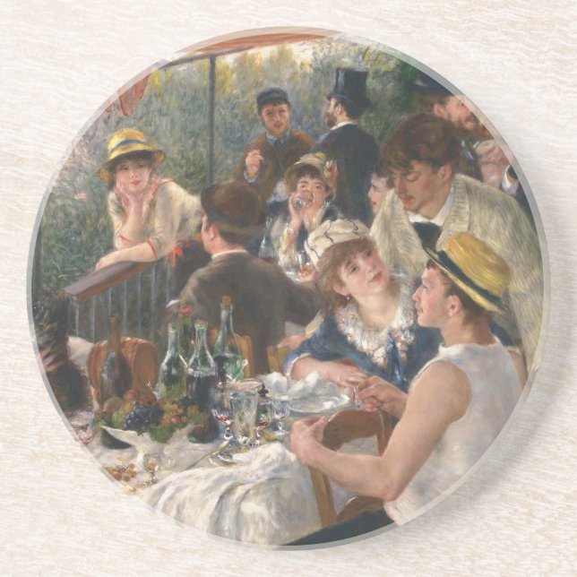 Dessous De Verre En Grès Déjeuner de la fête nautique - Auguste Renoir (Devant)