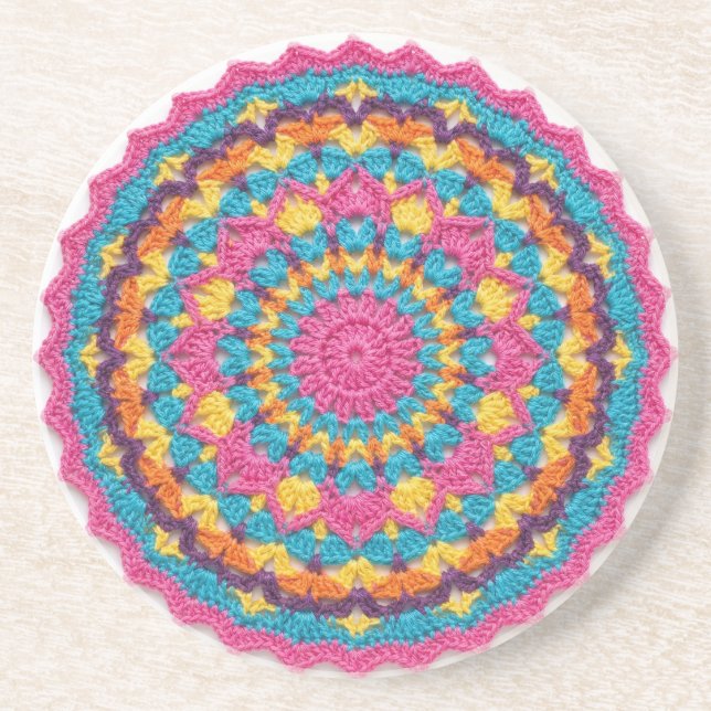 Dessous De Verre En Grès Dentelle délicate (Devant)