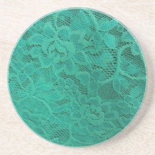 Dessous De Verre En Grès Dentelle turquoise