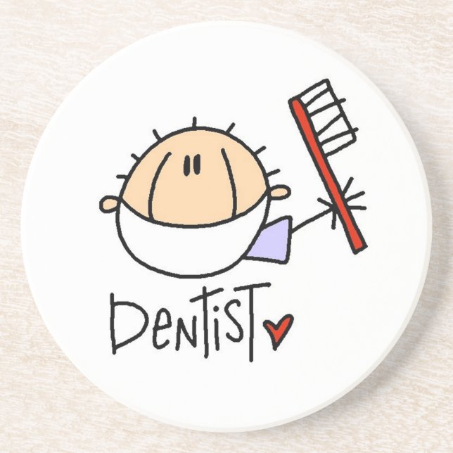 Dessous De Verre En Grès Dentiste (Devant)