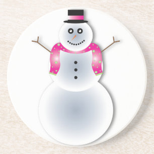 Dessous De Verre En Grès déplaisant bonhomme de neige de noël