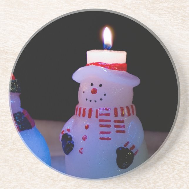 Dessous De Verre En Grès Dernier bonhomme de neige (Devant)