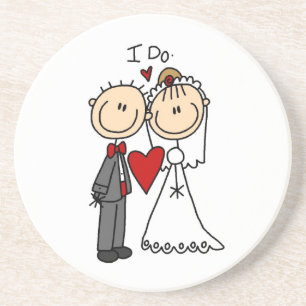 Dessous De Verre En Grès Des couples de mariage je fais le T-shirts et les