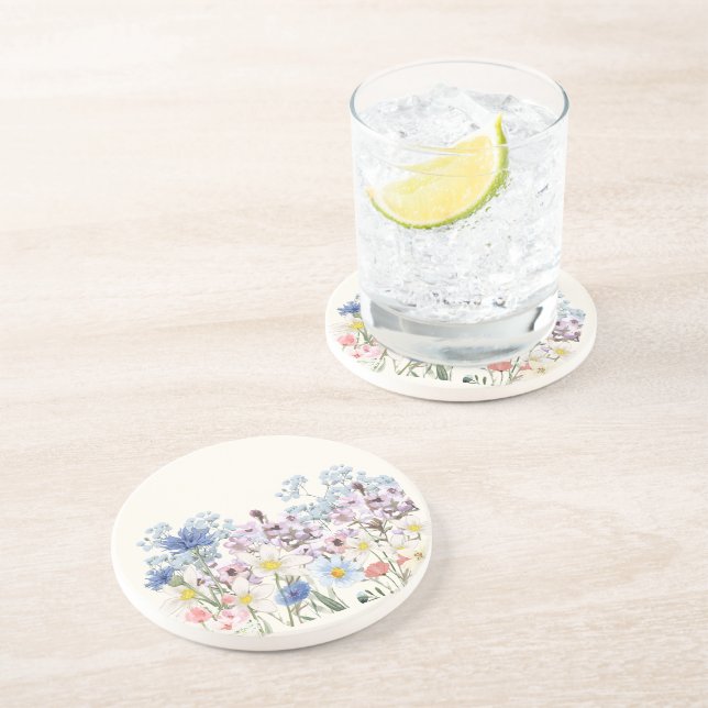 Dessous De Verre En Grès Desi Floral (Côté)