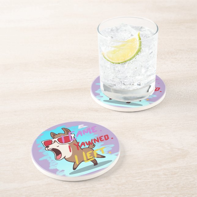 Dessous De Verre En Grès design amusant (Côté)