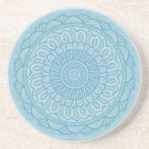 Dessous De Verre En Grès Design boho bleu et turquoise moderne