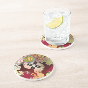Dessous De Verre En Grès Design de rennes de Noël moche