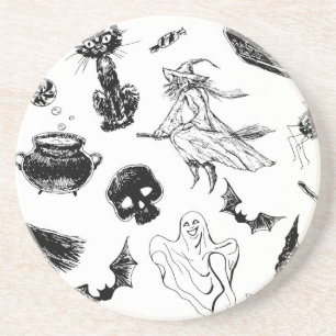 Dessous De Verre En Grès Design motif d'Halloween