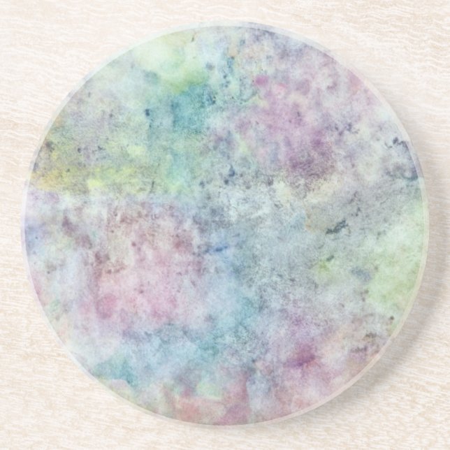Dessous De Verre En Grès dessin abstrait de carte blanche d'aquarelle (Devant)