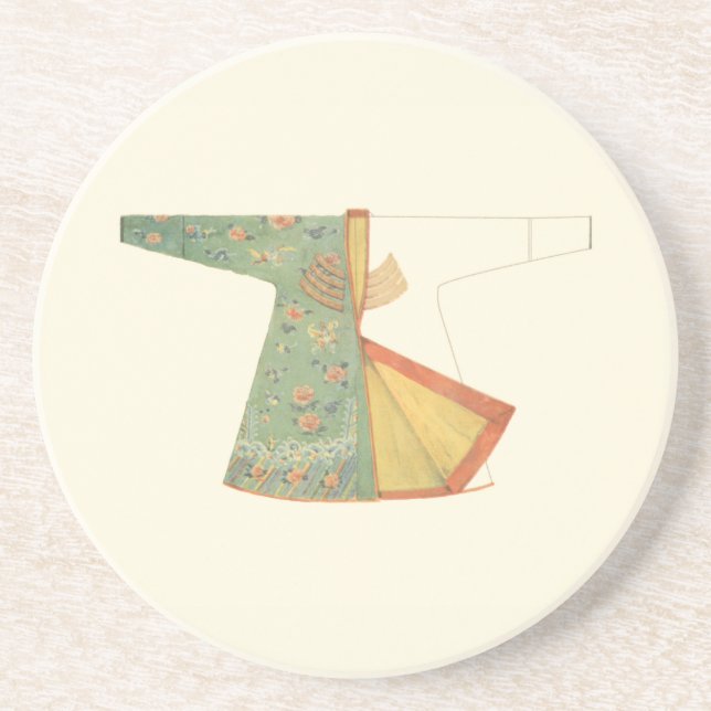 Dessous De Verre En Grès Dessin de Kimono semi-fini (Devant)