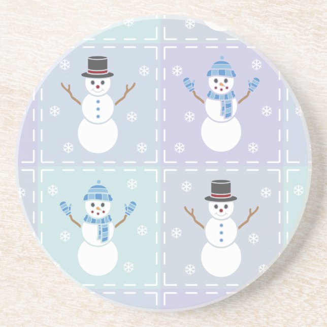 Dessous De Verre En Grès Dessous de plat en grès Couverture d'hiver (Devant)