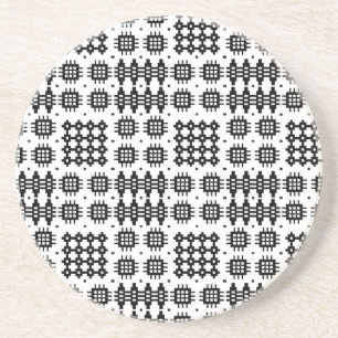 Dessous De Verre En Grès Dessous de verre blancs de grès de noir de