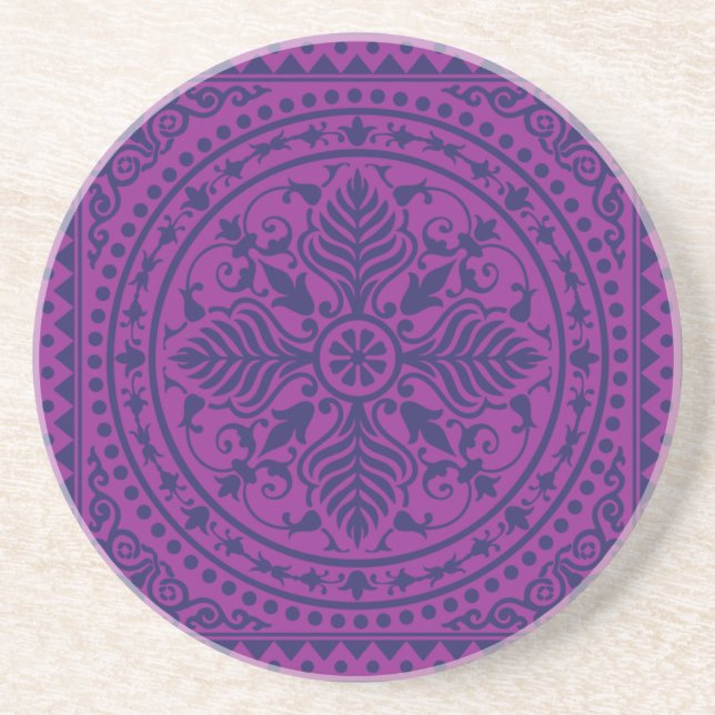 Dessous De Verre En Grès Dessous de verre de grès Bandana violet (Devant)
