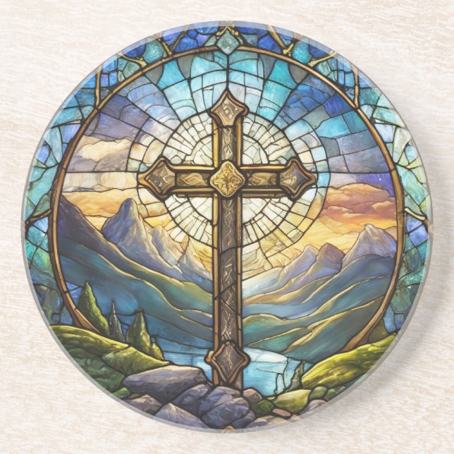 Dessous De Verre En Grès Dessous de verre de grès croisé (Devant)