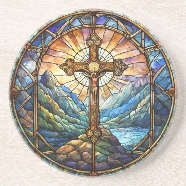 Dessous De Verre En Grès Dessous de verre de grès croisé (Devant)