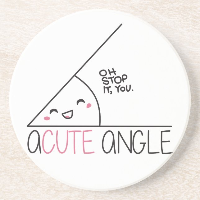 Dessous De Verre En Grès Dessous de verre de grès d'angle aigu (Devant)