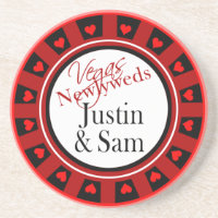 Dessous de verre de grès de casino de nouveaux
