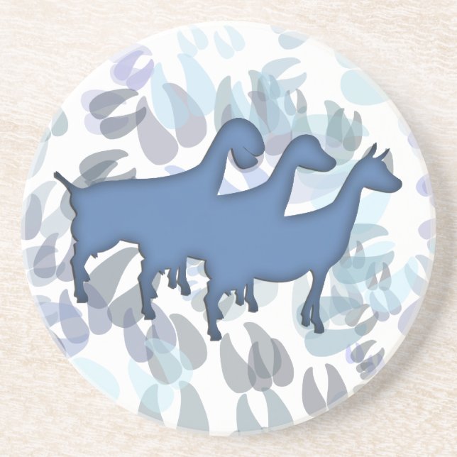 Dessous De Verre En Grès Dessous de verre de grès de chèvre laitière (Devant)