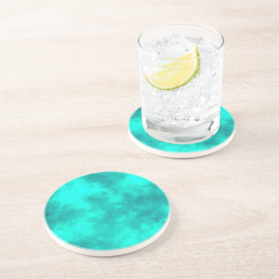 Dessous De Verre En Grès Dessous de verre de grès de la tempête d'émeraude