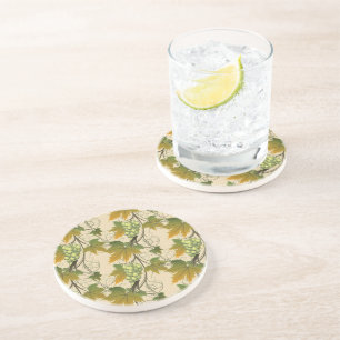 Dessous De Verre En Grès Dessous de verre de grès de la vigne de raisin