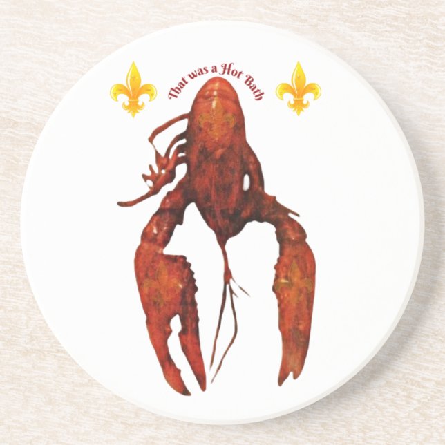 Dessous De Verre En Grès Dessous de verre de grès de langouste (Devant)
