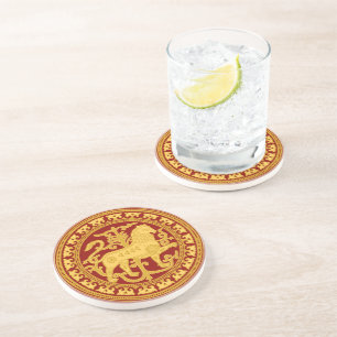 Dessous De Verre En Grès Dessous de verre de grès de Lion Esztergom