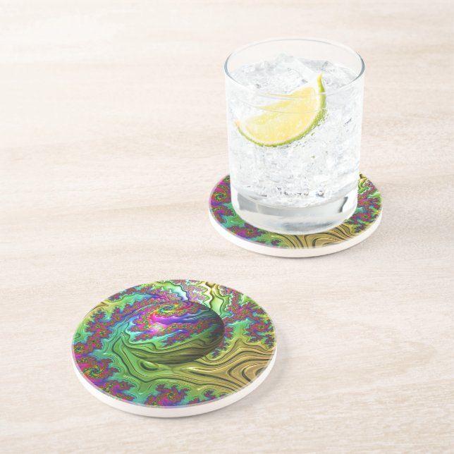 Dessous De Verre En Grès Dessous de verre de grès de nuages cosmiques (Côté)