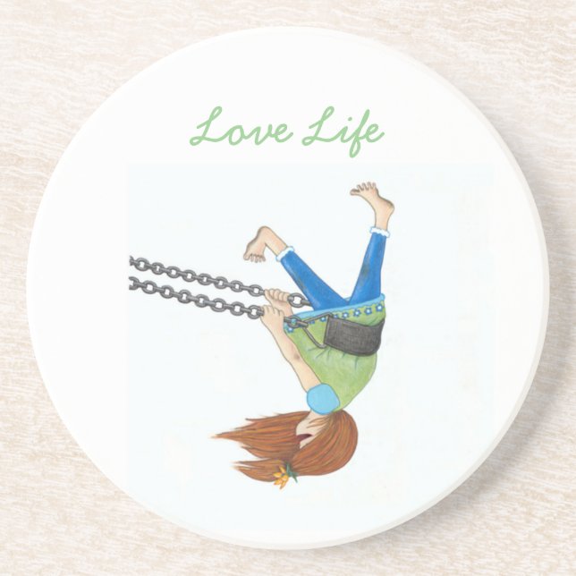 Dessous De Verre En Grès Dessous de verre de grès de temps d'oscillation (Devant)