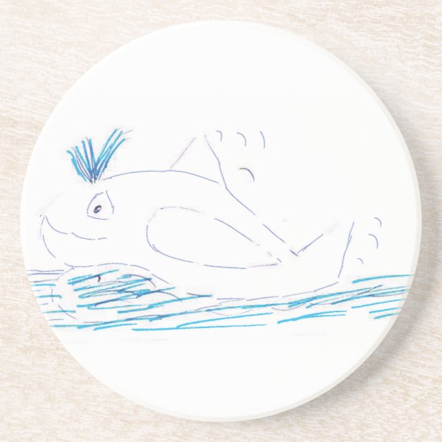 Dessous De Verre En Grès Dessous de verre de grès de Wally baleine (Devant)