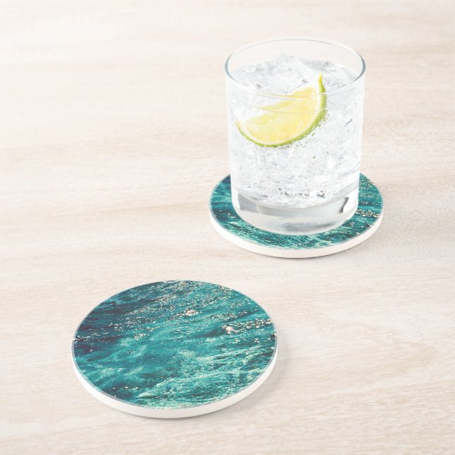 Dessous De Verre En Grès Dessous de verre de grès d'eau (Côté)