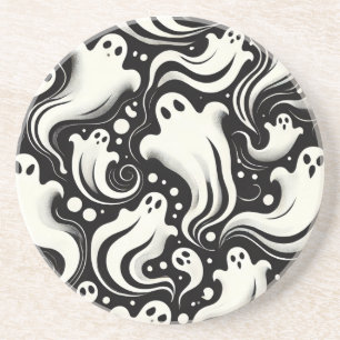 Dessous De Verre En Grès Dessous de verre de grès d'Halloween Ghoely