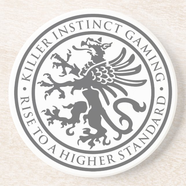 Dessous De Verre En Grès Dessous de verre de grès d'instinct de tueur (Devant)
