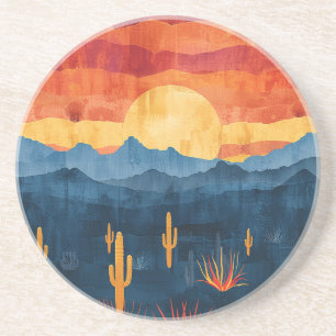Dessous De Verre En Grès Dessous de verre de grès du désert Sunset